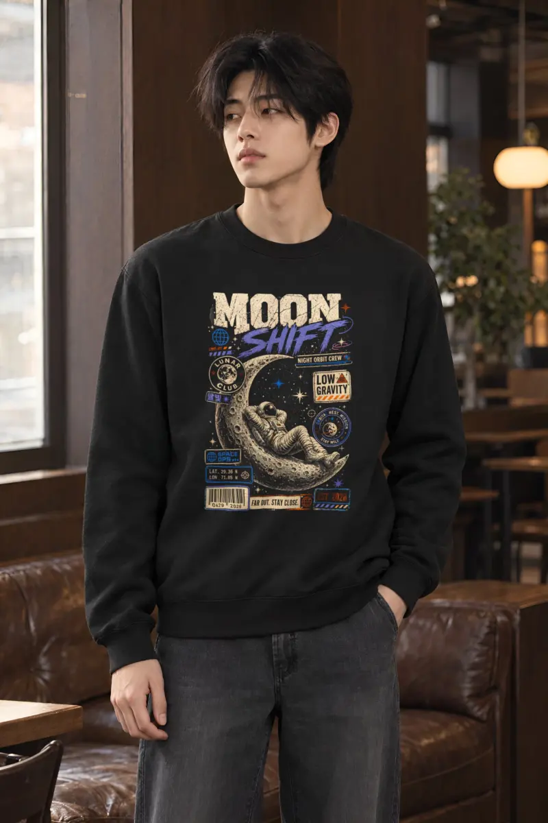 "Moon Shift" Heavy Blend Unisex Crewneck Sweatshirt