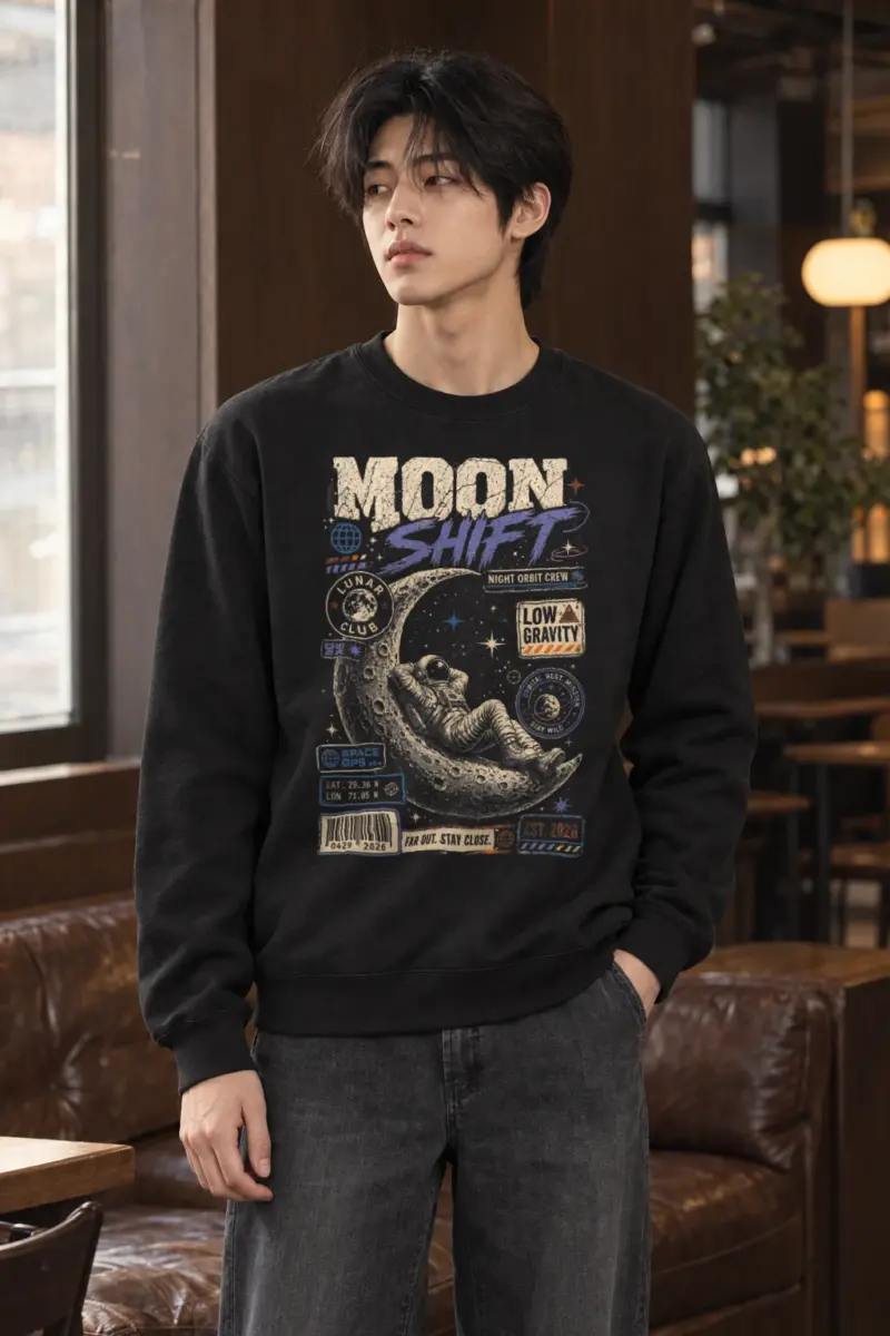 "Moon Shift" Heavy Blend Unisex Crewneck Sweatshirt | Gildan 18000