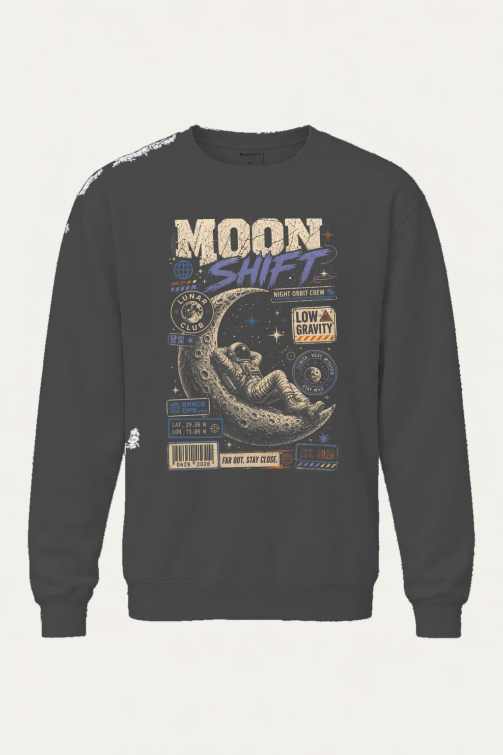 "Moon Shift" Heavy Blend Unisex Crewneck Sweatshirt | Gildan 18000