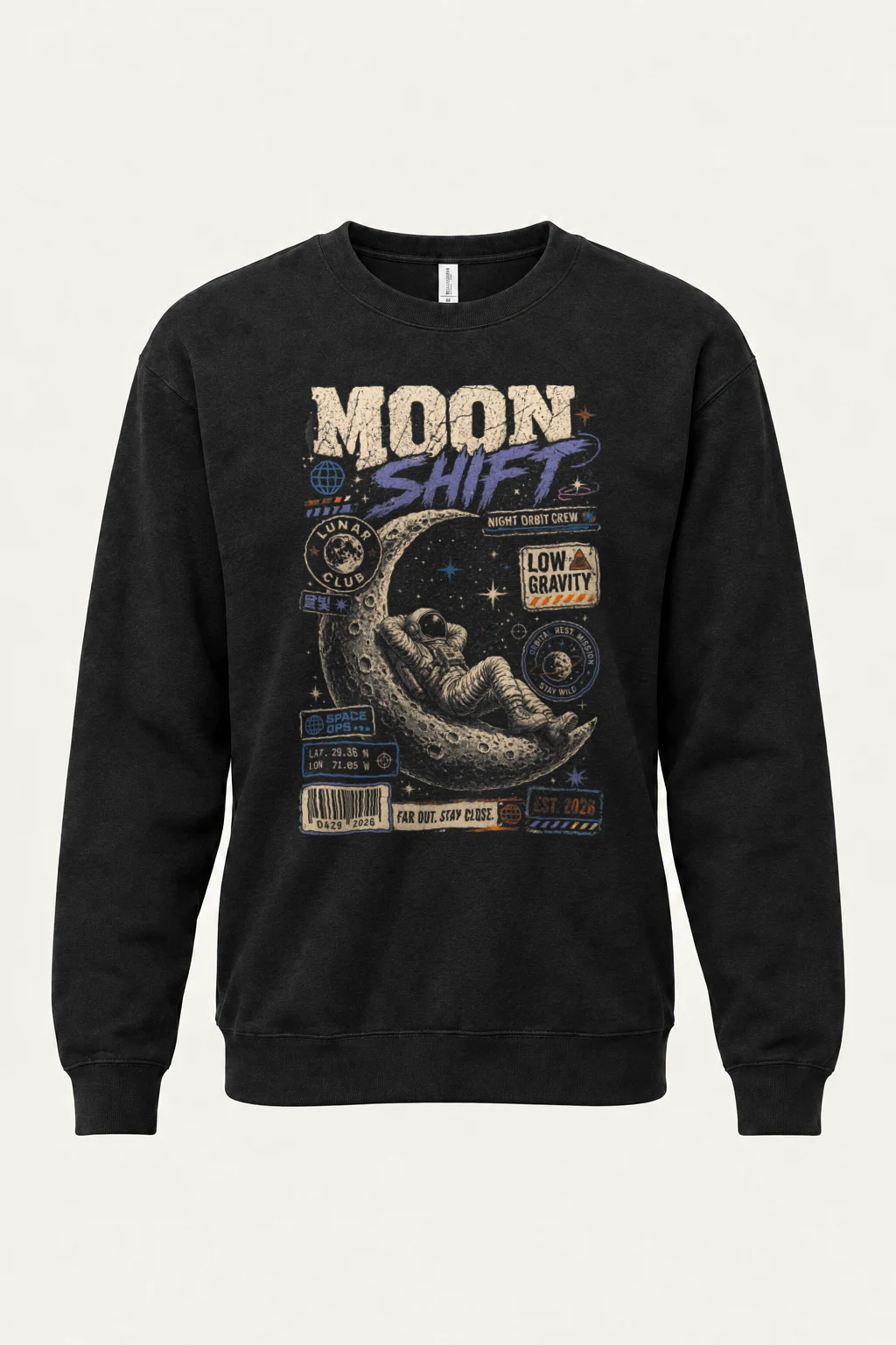 "Moon Shift" Heavy Blend Unisex Crewneck Sweatshirt | Gildan 18000