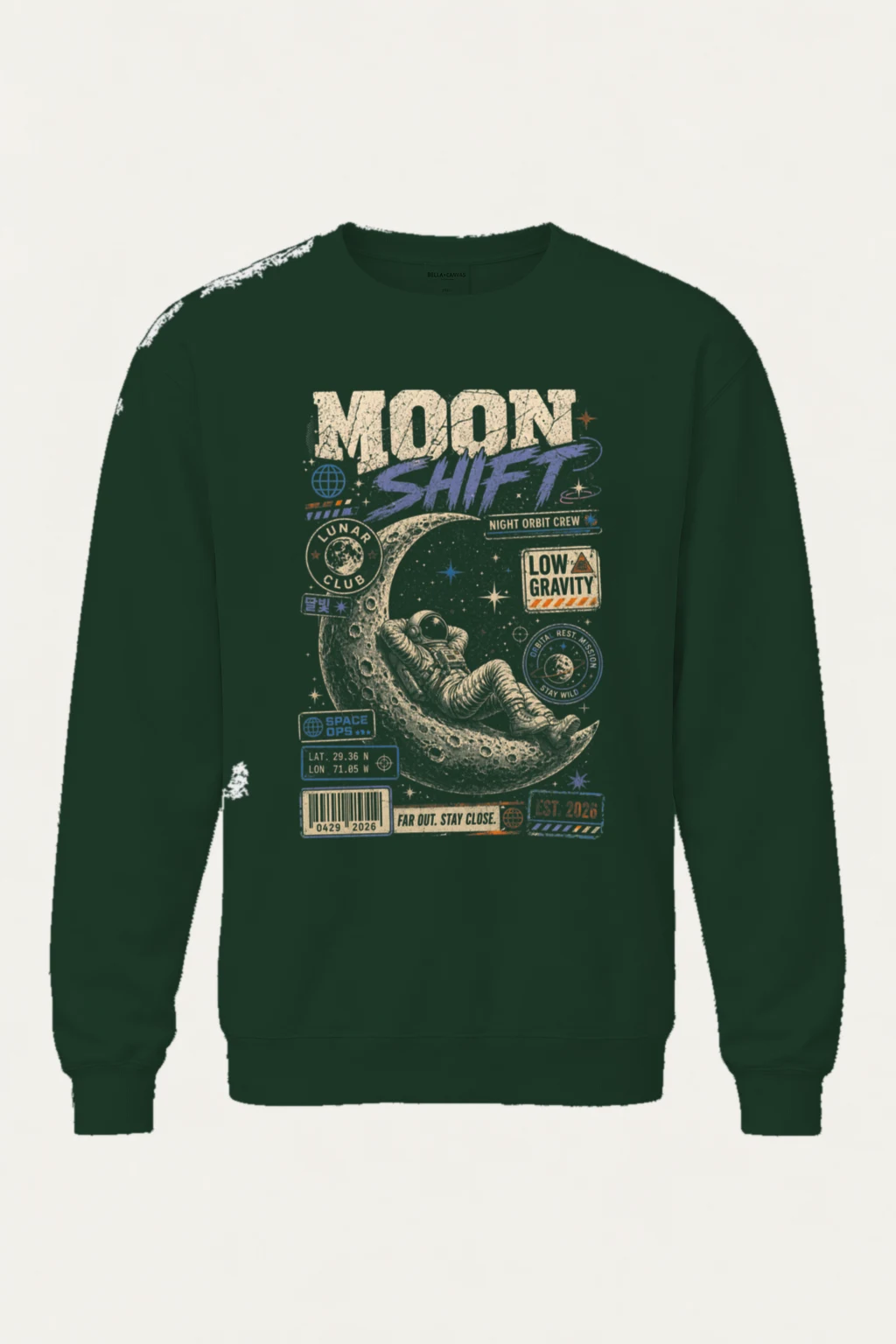 "Moon Shift" Heavy Blend Unisex Crewneck Sweatshirt | Gildan 18000