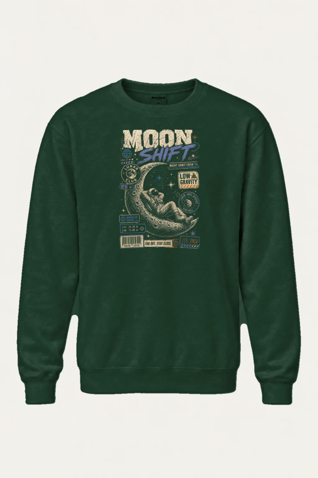 "Moon Shift" Heavy Blend Unisex Crewneck Sweatshirt | Gildan 18000