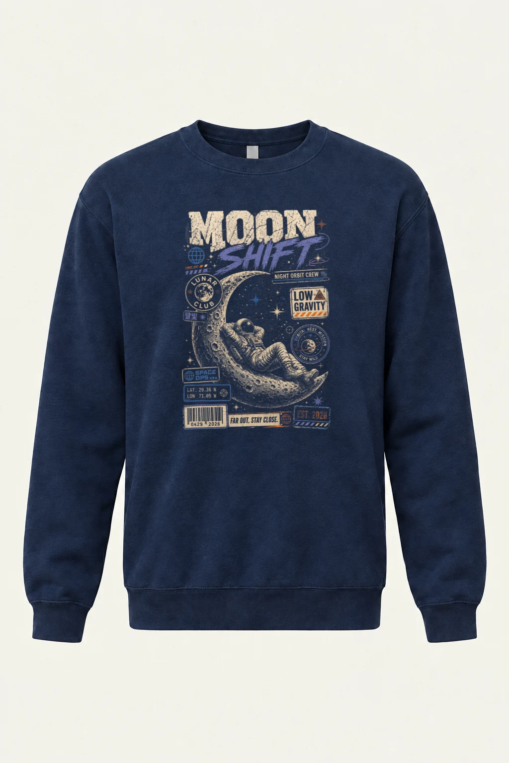 "Moon Shift" Heavy Blend Unisex Crewneck Sweatshirt | Gildan 18000