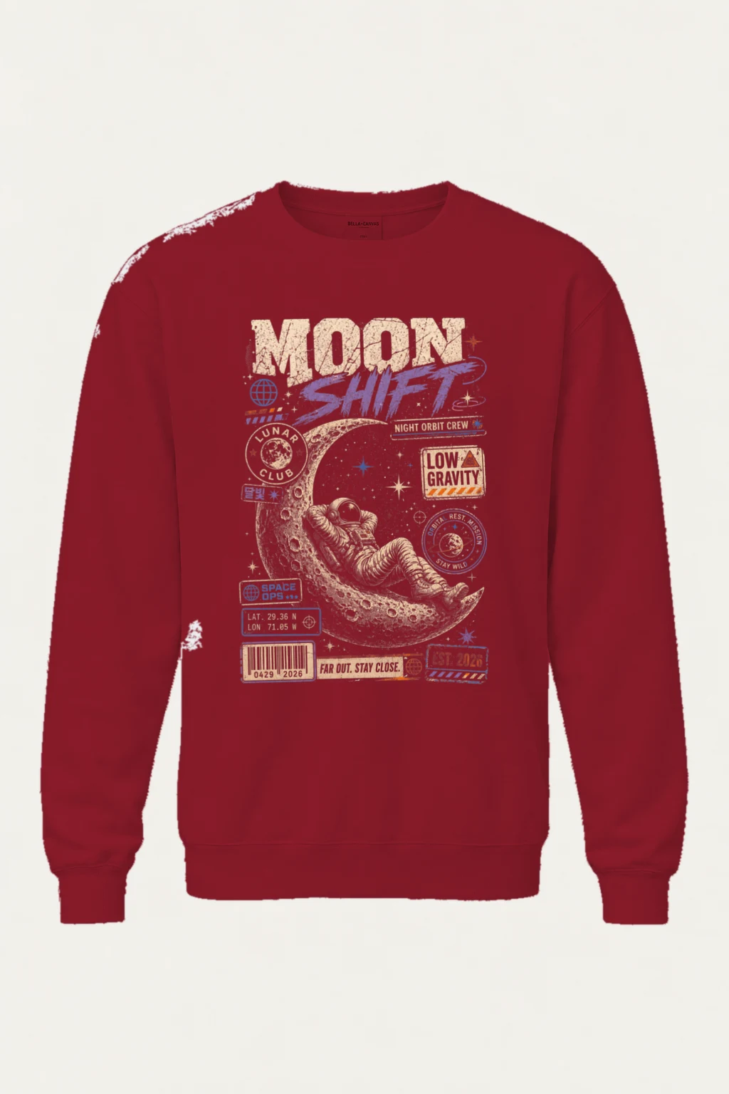 "Moon Shift" Heavy Blend Unisex Crewneck Sweatshirt | Gildan 18000