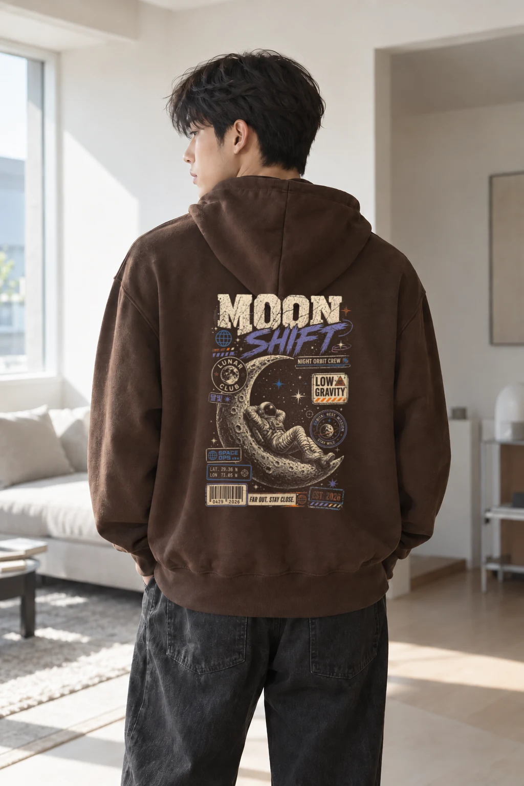 "Moon Shift" Heavy Blend Unisex Pullover Hoodie | Gildan 18500