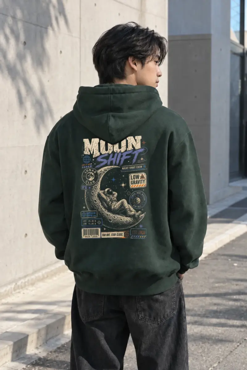 "Moon Shift" Heavy Blend Unisex Pullover Hoodie | Gildan 18500