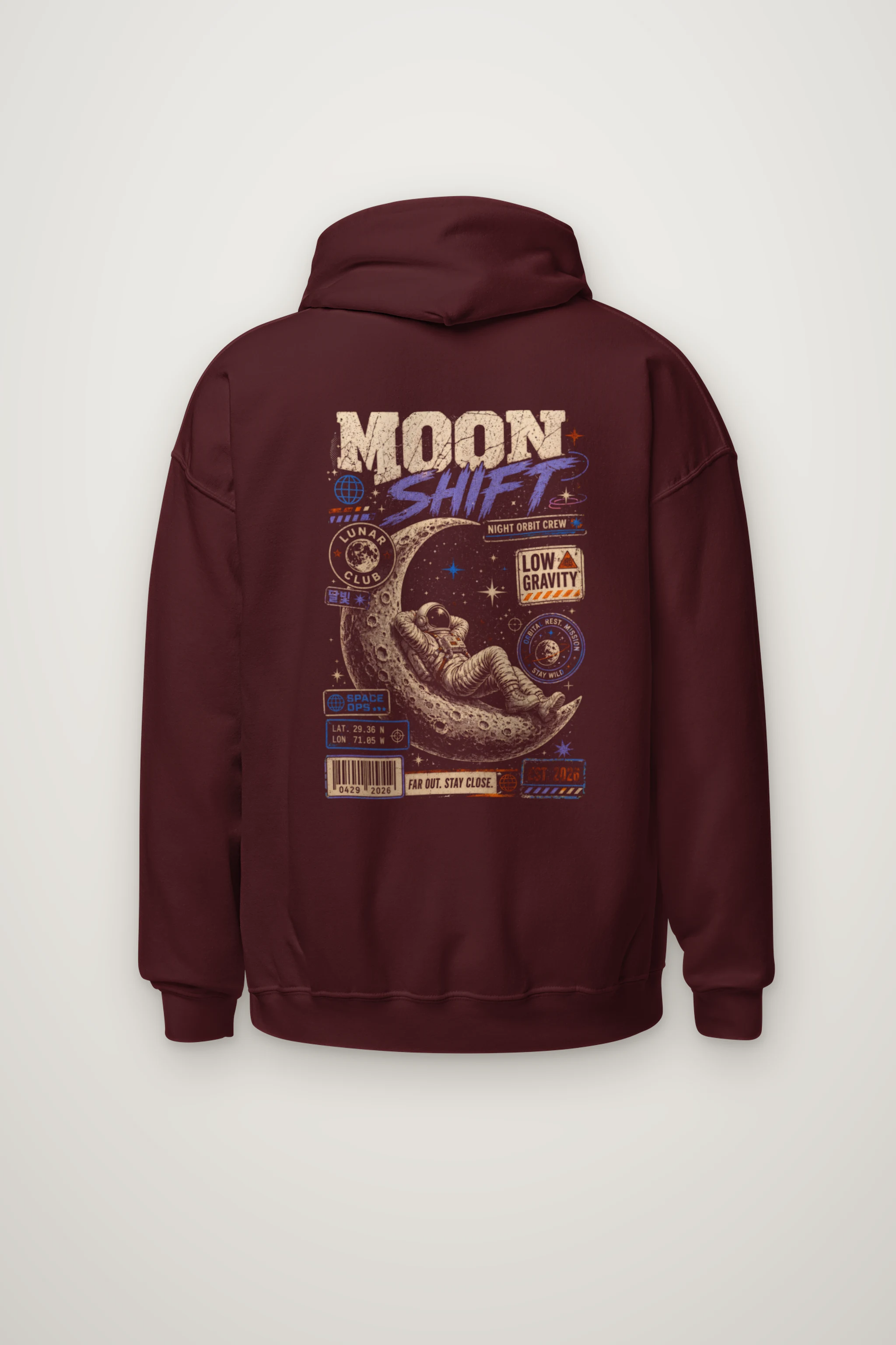 "Moon Shift" Heavy Blend Unisex Pullover Hoodie