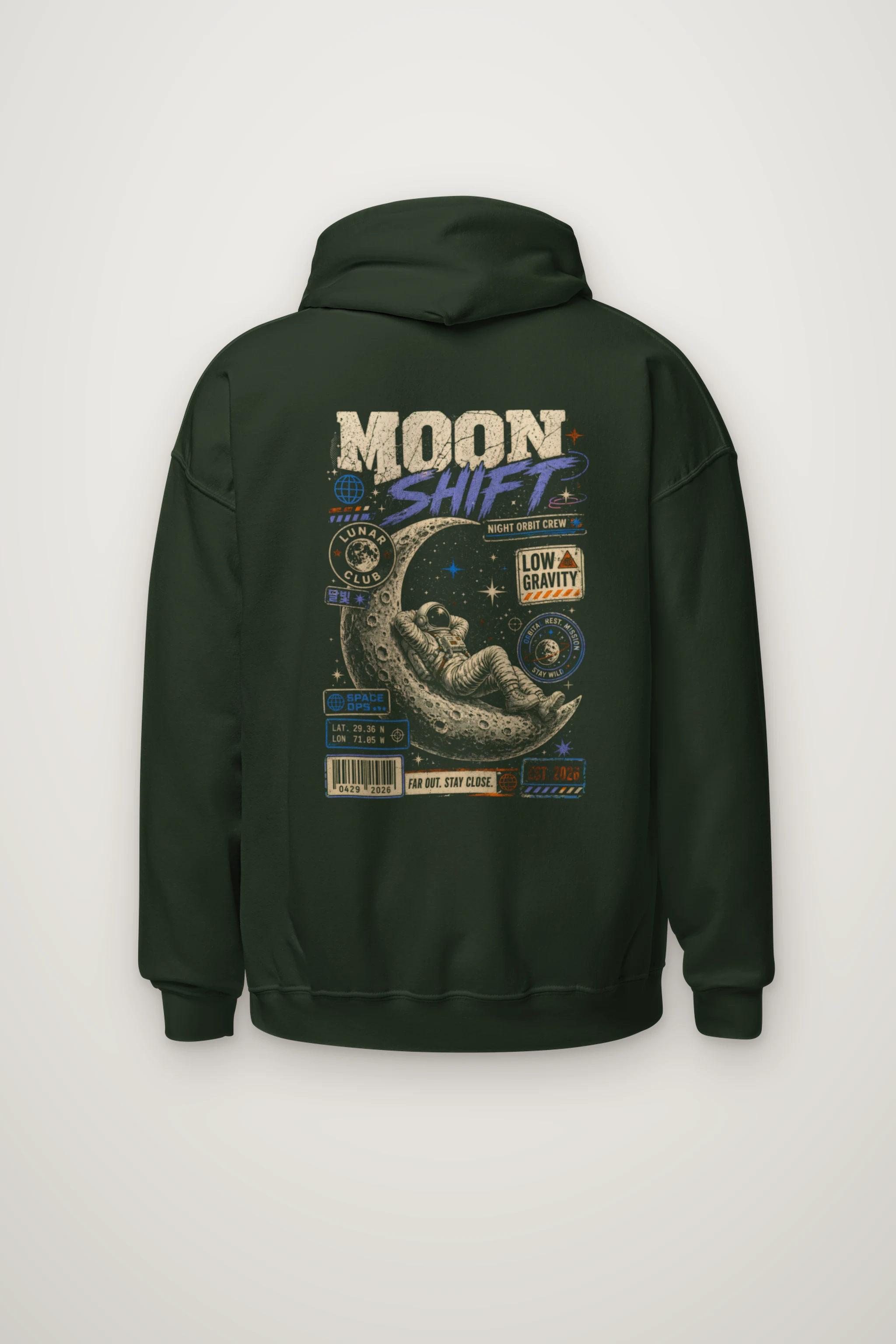 "Moon Shift" Heavy Blend Unisex Pullover Hoodie