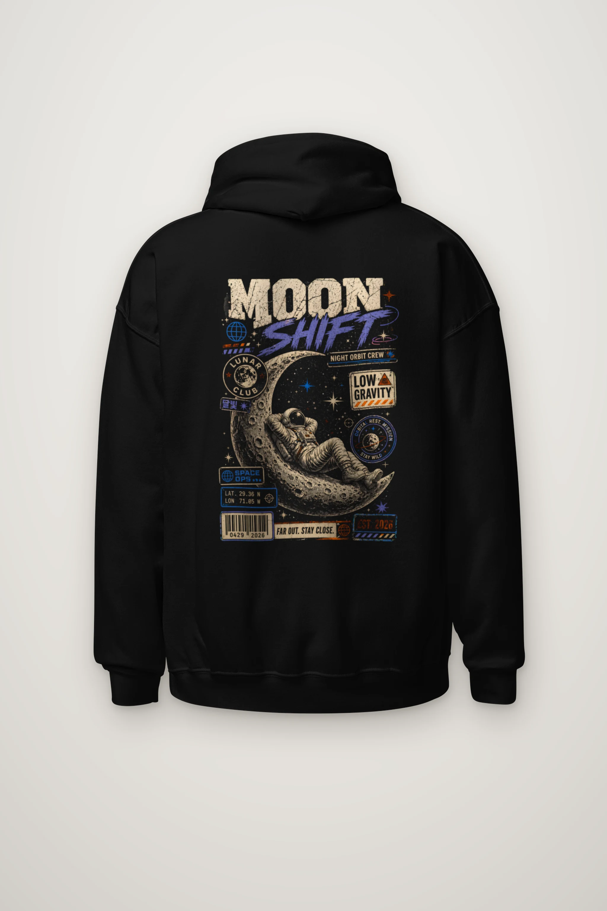 "Moon Shift" Heavy Blend Unisex Pullover Hoodie
