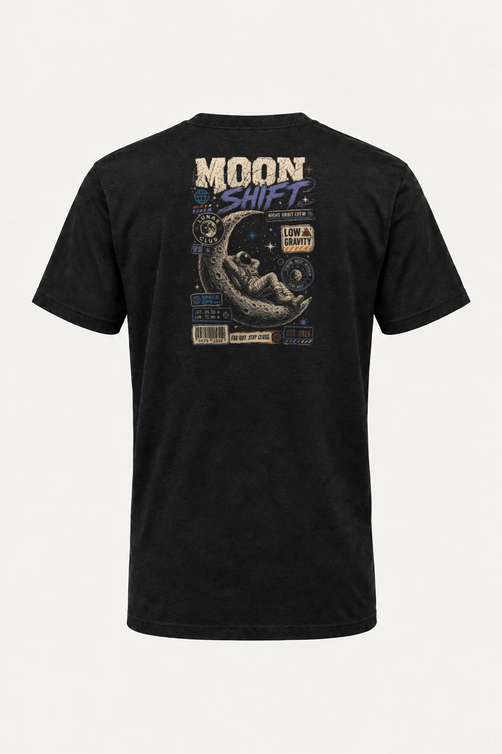 "Moon Shift" Heavyweight Unisex Crewneck T-shirt | Gildan 5000