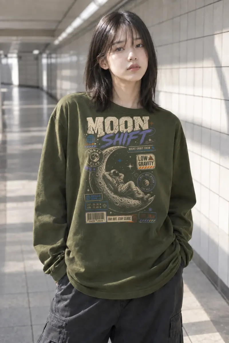 "Moon Shift" Unisex Longsleeve T-shirt | Gildan 2400