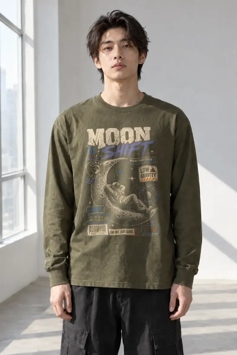 "Moon Shift" Unisex Longsleeve T-shirt | Gildan 2400