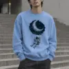 "Moon Swing Astronaut" Heavy Blend Unisex Crewneck Sweatshirt | Gildan 18000
