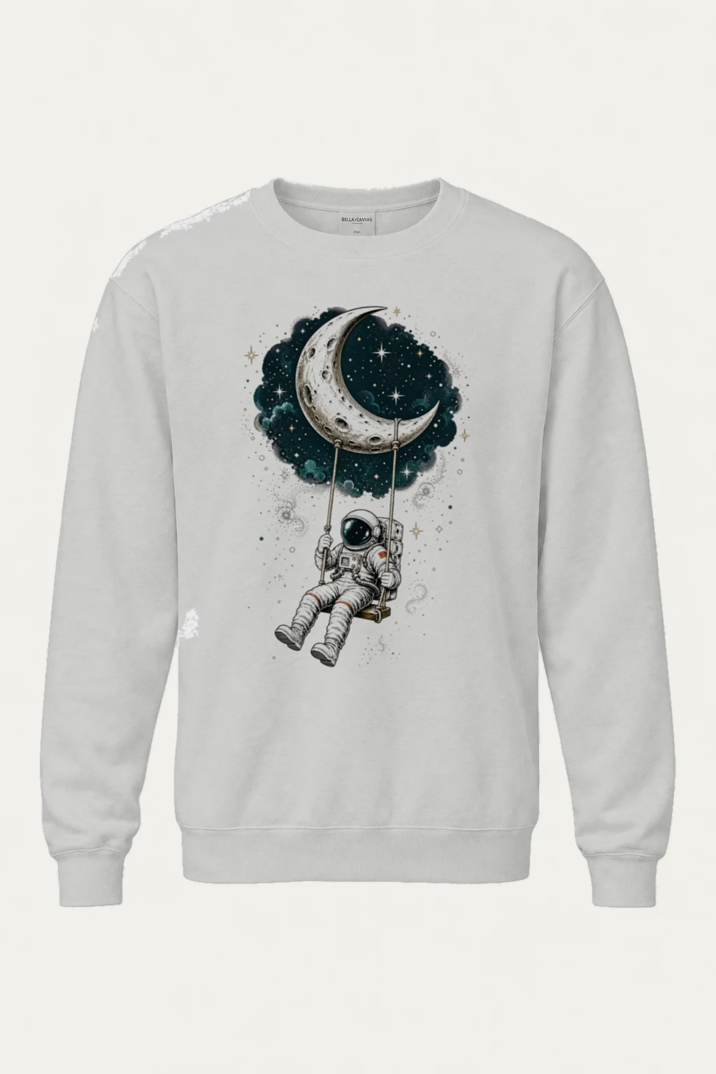 "Moon Swing Astronaut" Heavy Blend Unisex Crewneck Sweatshirt | Gildan 18000