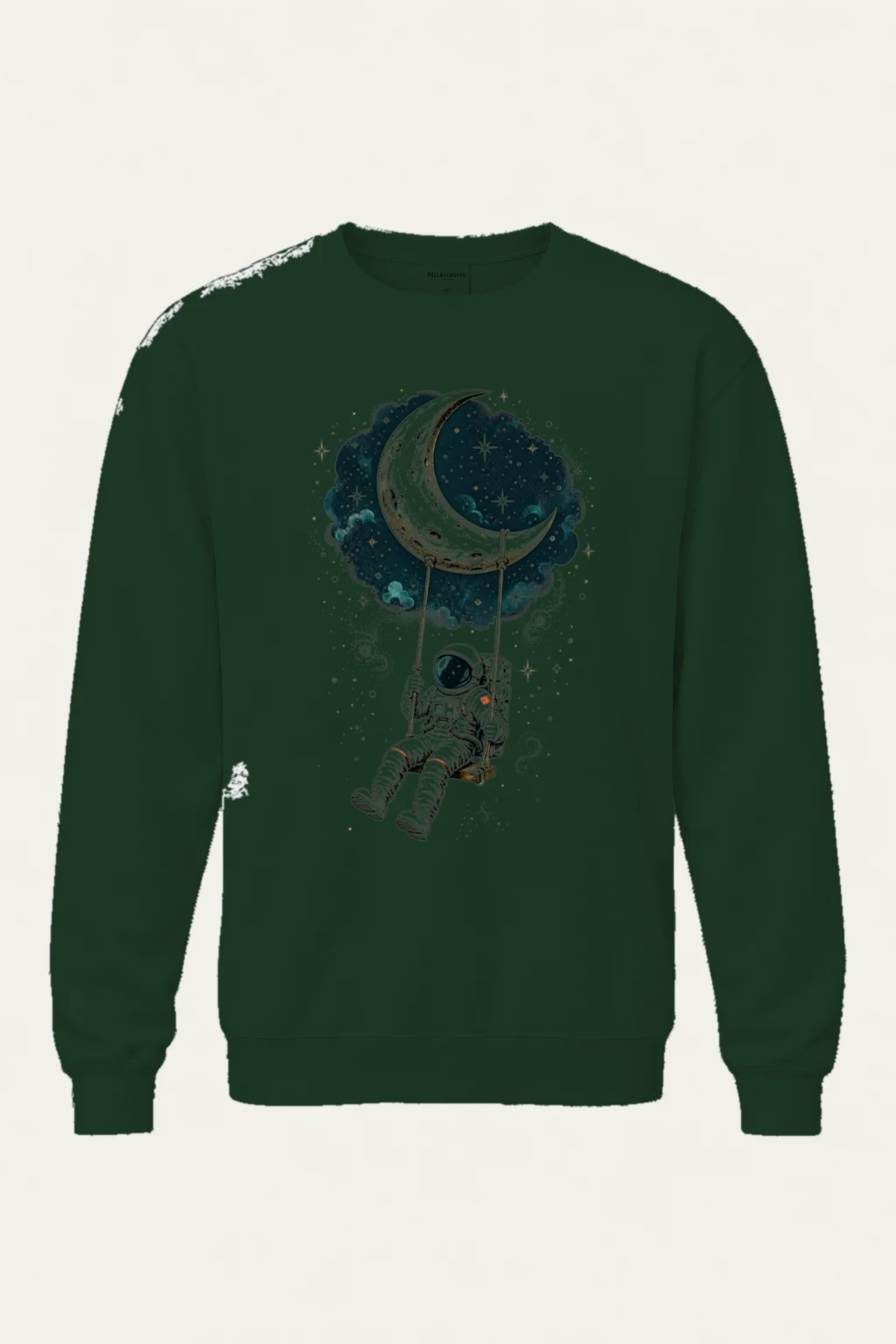 "Moon Swing Astronaut" Heavy Blend Unisex Crewneck Sweatshirt | Gildan 18000