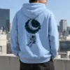"Moon Swing Astronaut" Heavy Blend Unisex Pullover Hoodie | Gildan 18500