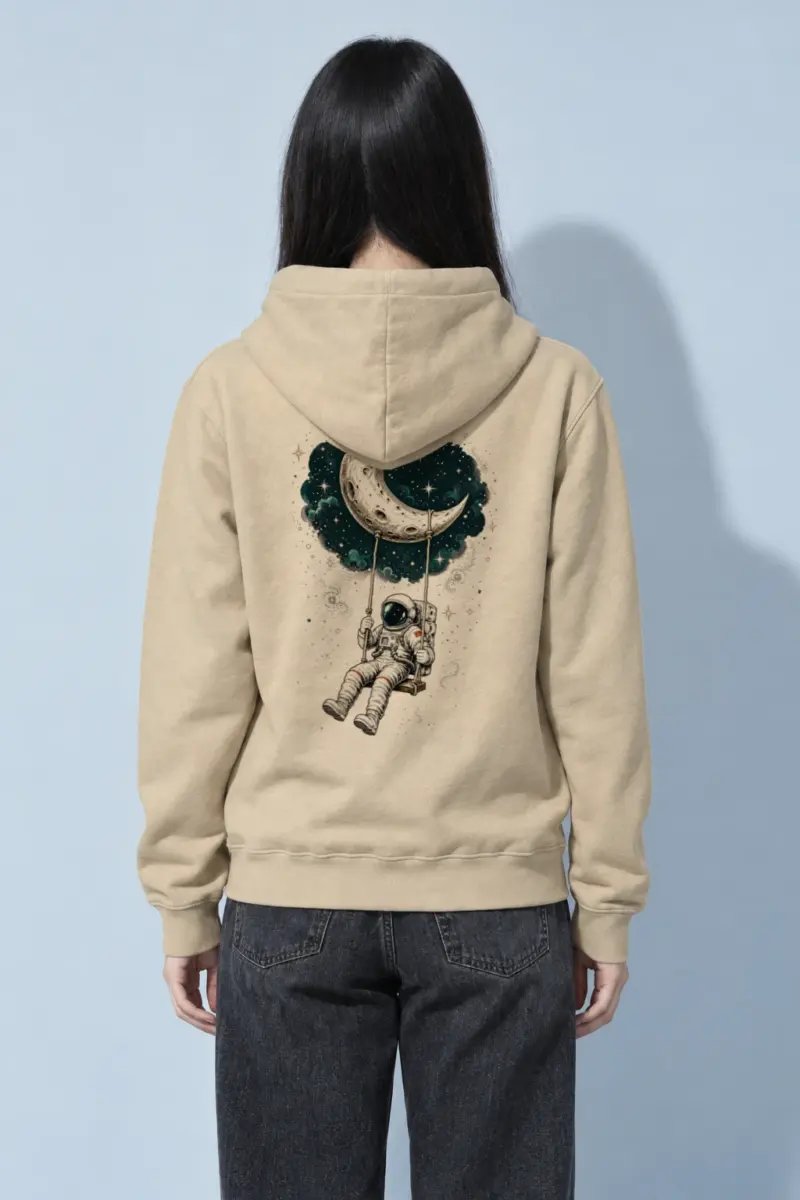 "Moon Swing Astronaut" Heavy Blend Unisex Pullover Hoodie