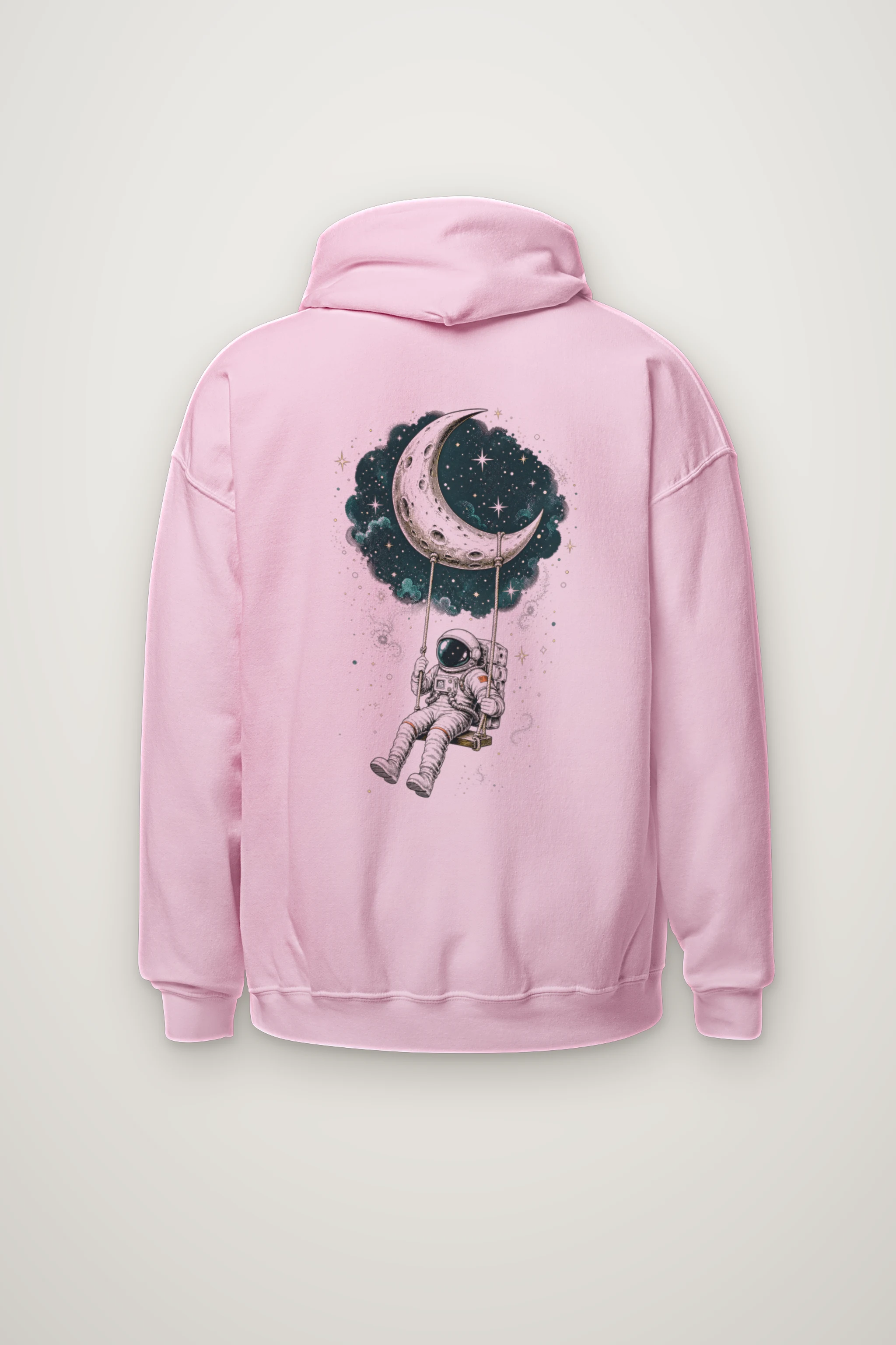 "Moon Swing Astronaut" Heavy Blend Unisex Pullover Hoodie