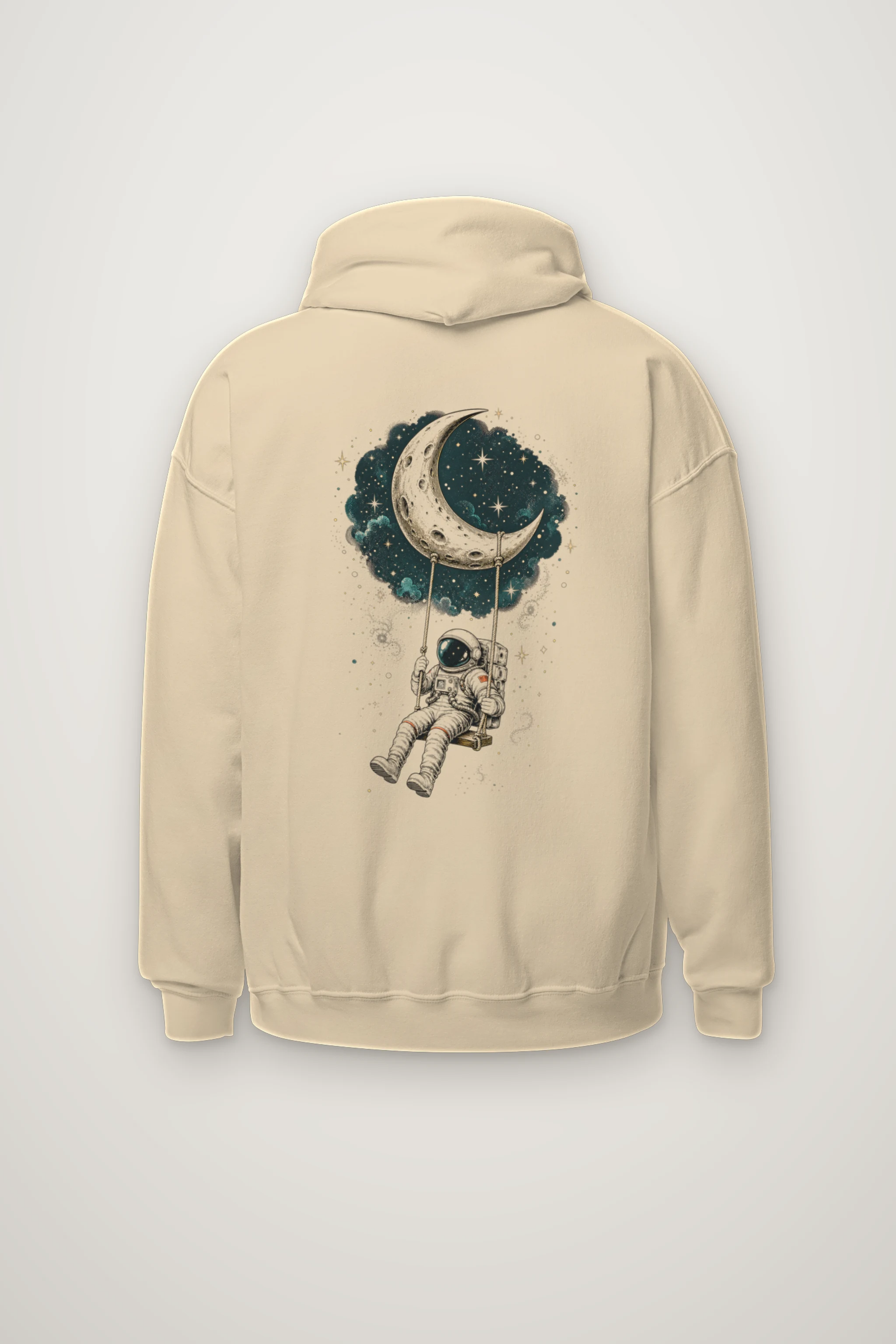 "Moon Swing Astronaut" Heavy Blend Unisex Pullover Hoodie
