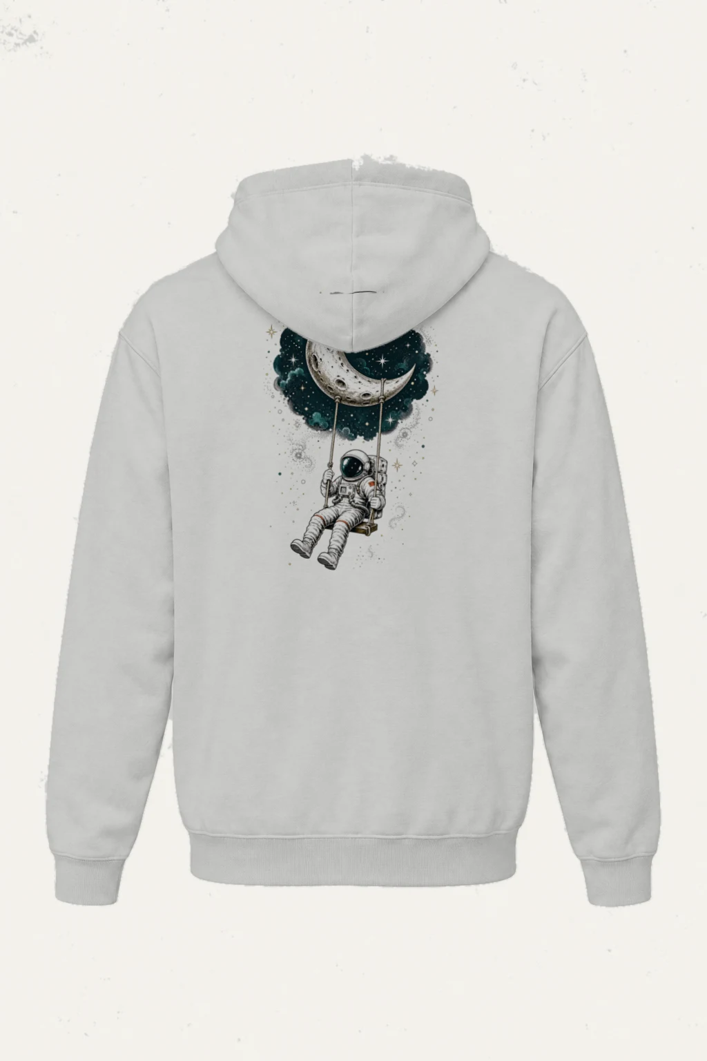 "Moon Swing Astronaut" Heavy Blend Unisex Pullover Hoodie | Gildan 18500