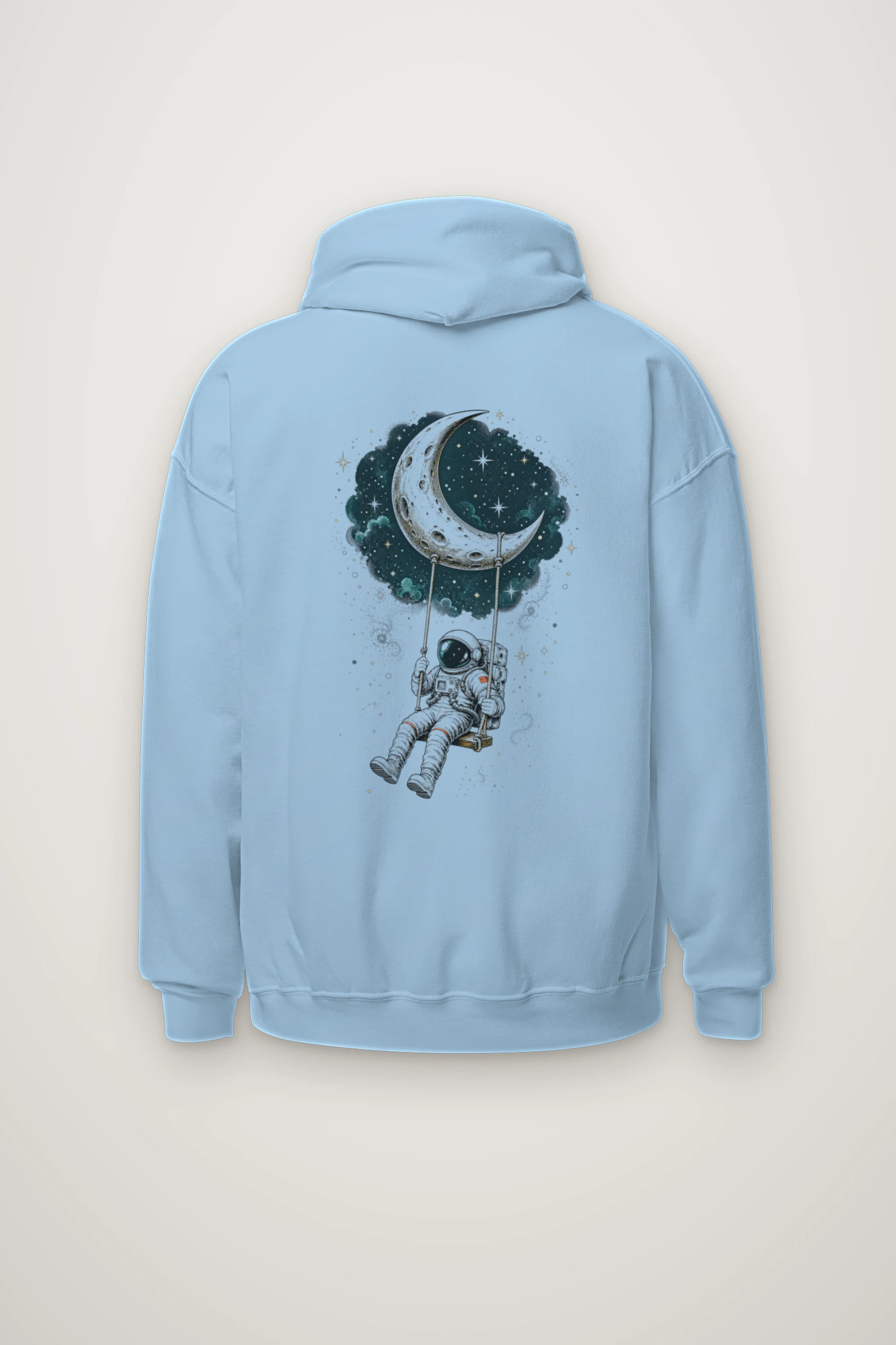"Moon Swing Astronaut" Heavy Blend Unisex Pullover Hoodie