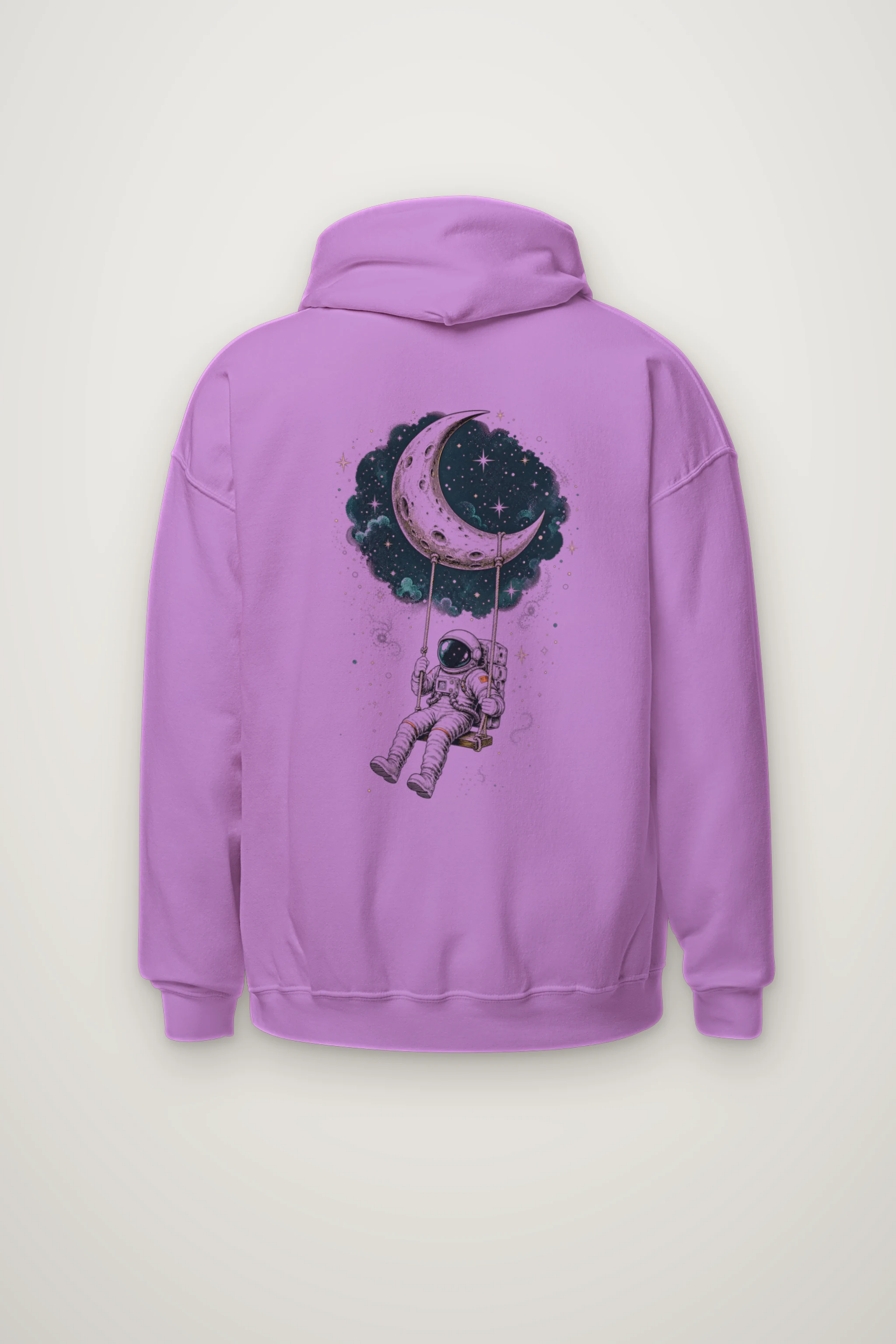 "Moon Swing Astronaut" Heavy Blend Unisex Pullover Hoodie