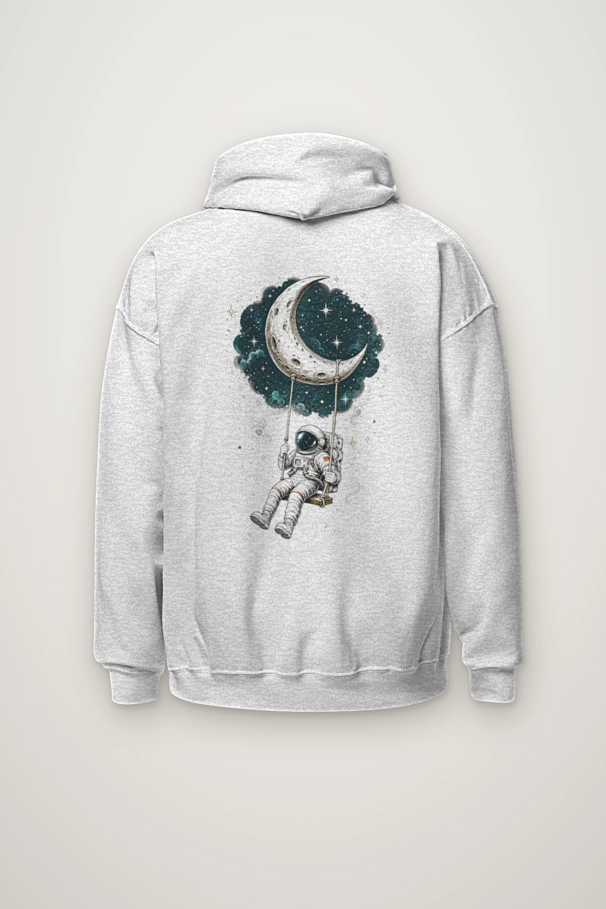 "Moon Swing Astronaut" Heavy Blend Unisex Pullover Hoodie