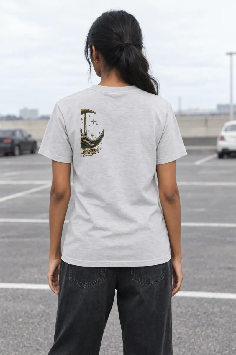 "Moon Swing Astronaut" Heavyweight Unisex Crewneck T-shirt | Gildan 5000