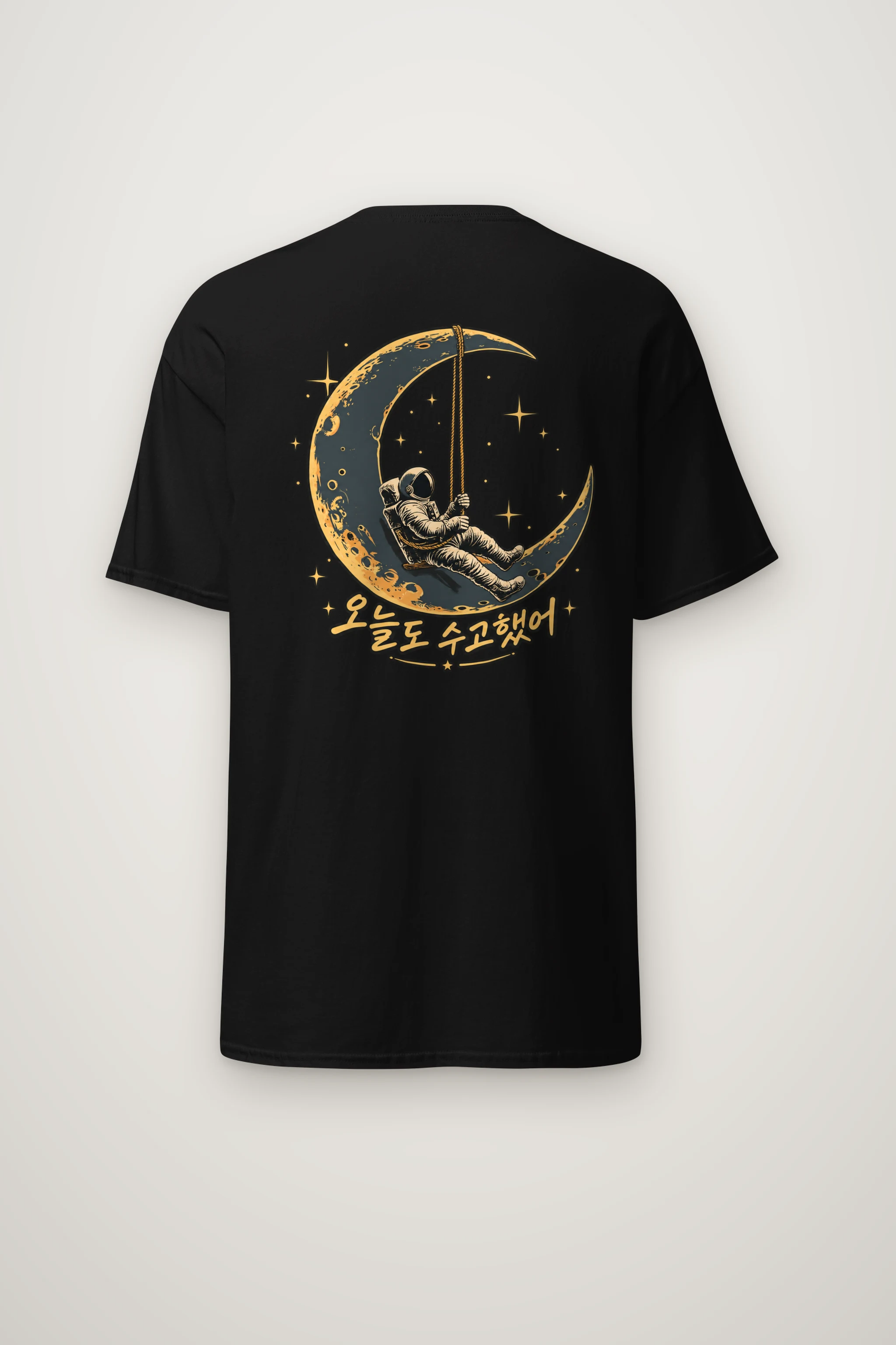 "Moon Swing Astronaut" Heavyweight Unisex Crewneck T-shirt