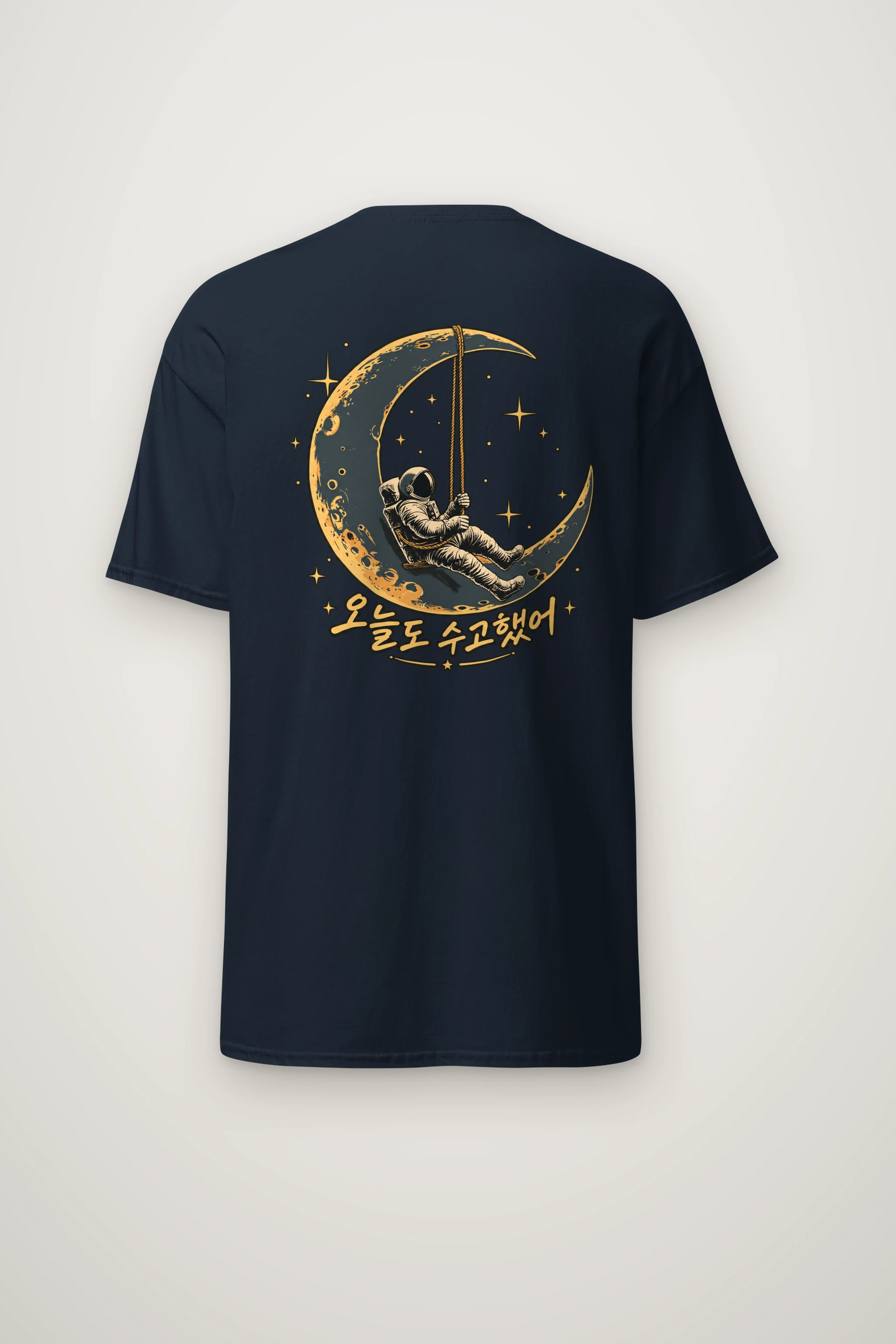 "Moon Swing Astronaut" Heavyweight Unisex Crewneck T-shirt