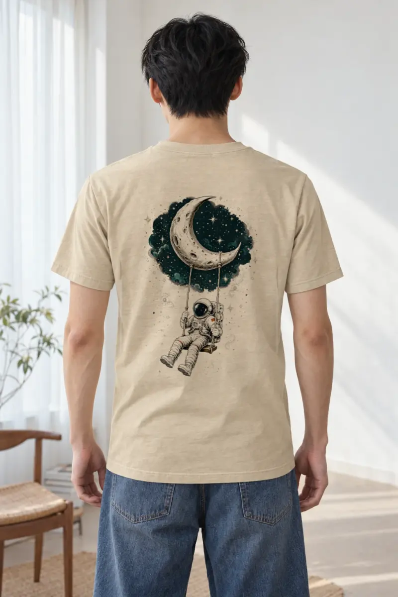 "Moon Swing" Heavyweight Unisex Crewneck T-shirt