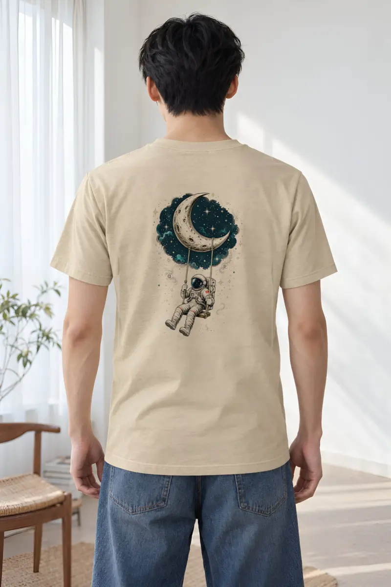 "Moon Swing" Heavyweight Unisex Crewneck T-shirt