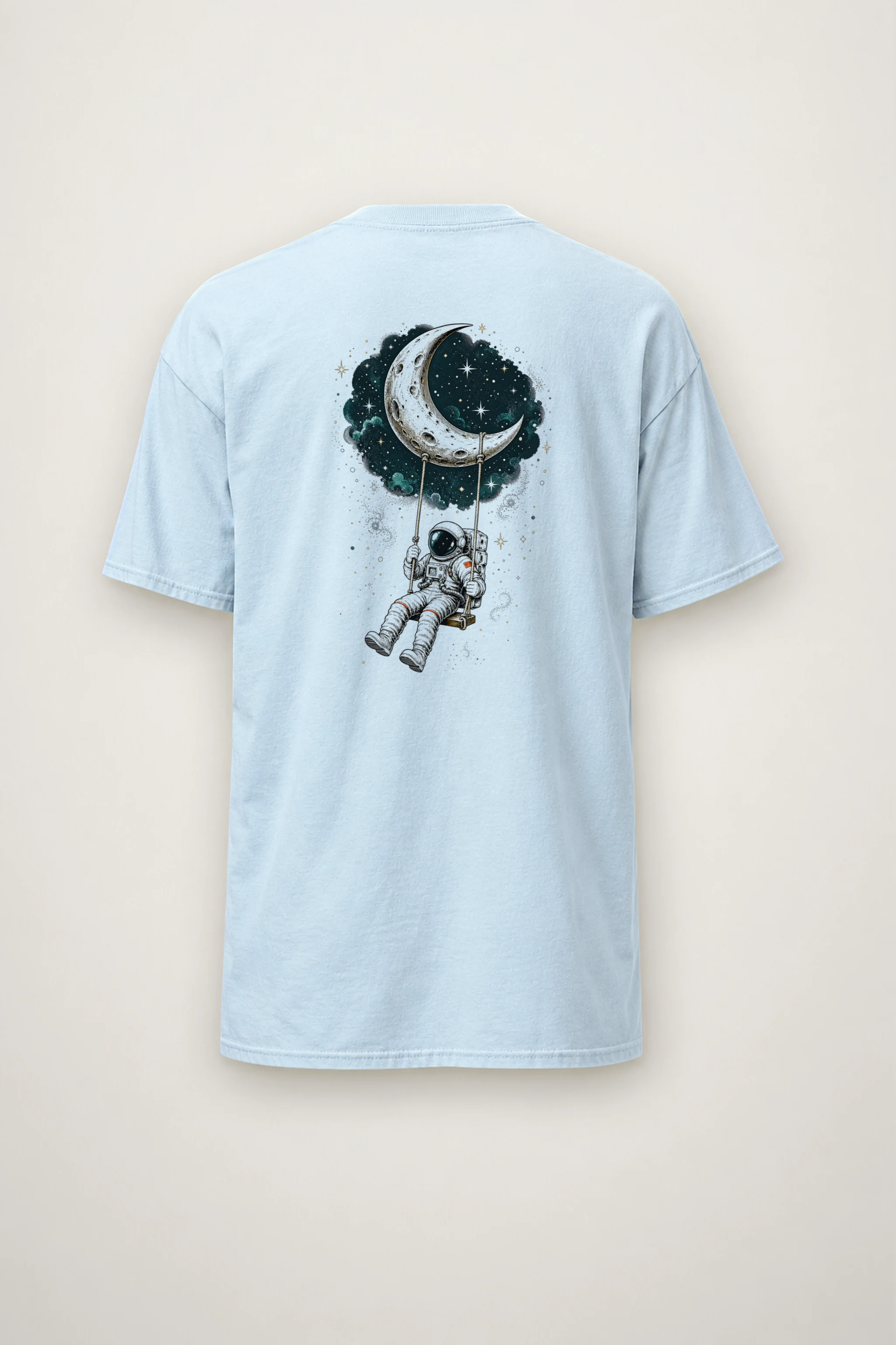 "Moon Swing" Heavyweight Unisex Crewneck T-shirt