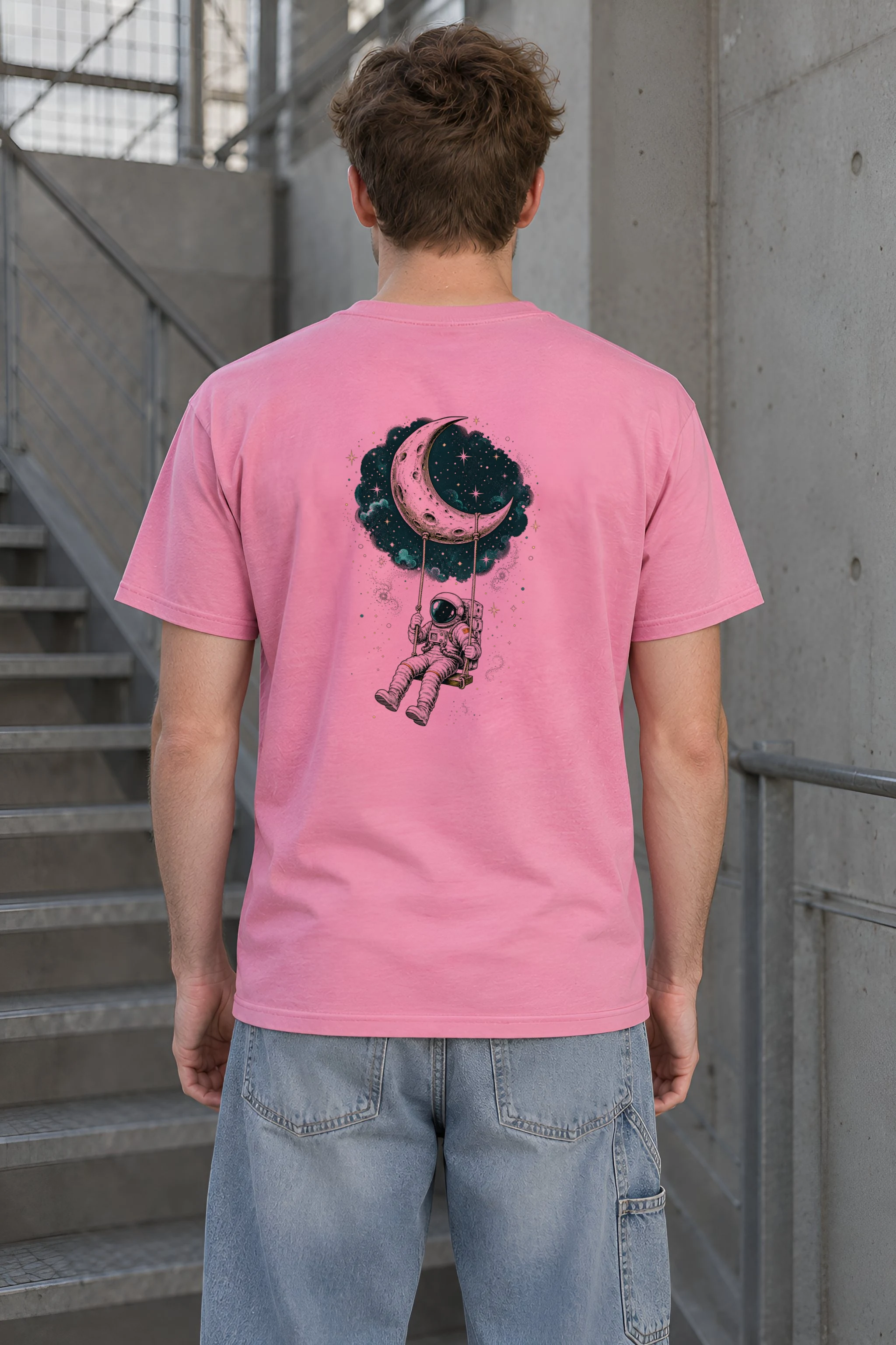 "Moon Swing" Heavyweight Unisex Crewneck T-shirt