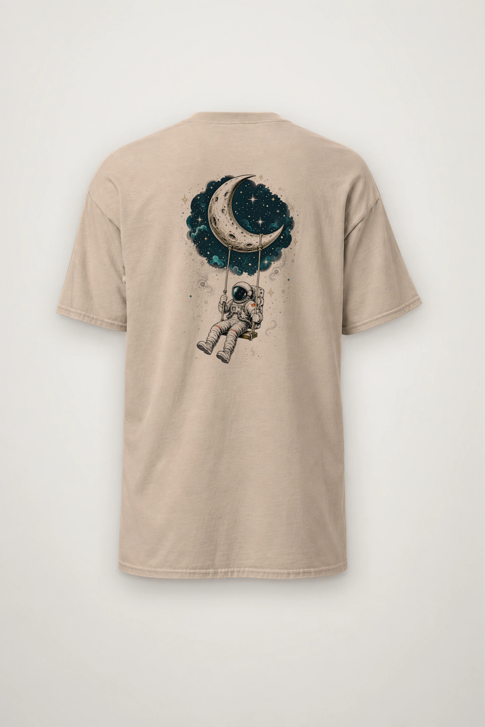 "Moon Swing" Heavyweight Unisex Crewneck T-shirt