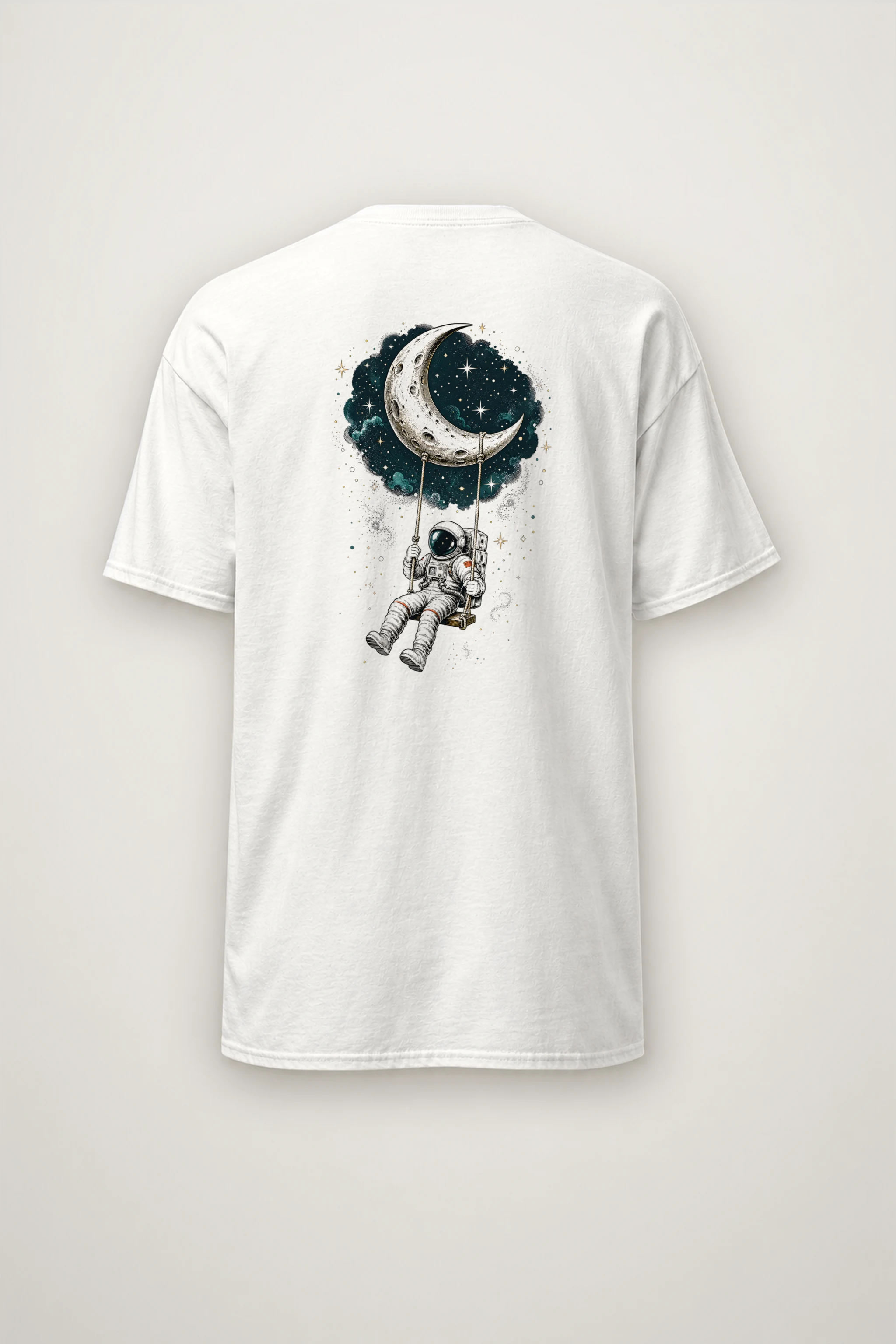 "Moon Swing" Heavyweight Unisex Crewneck T-shirt