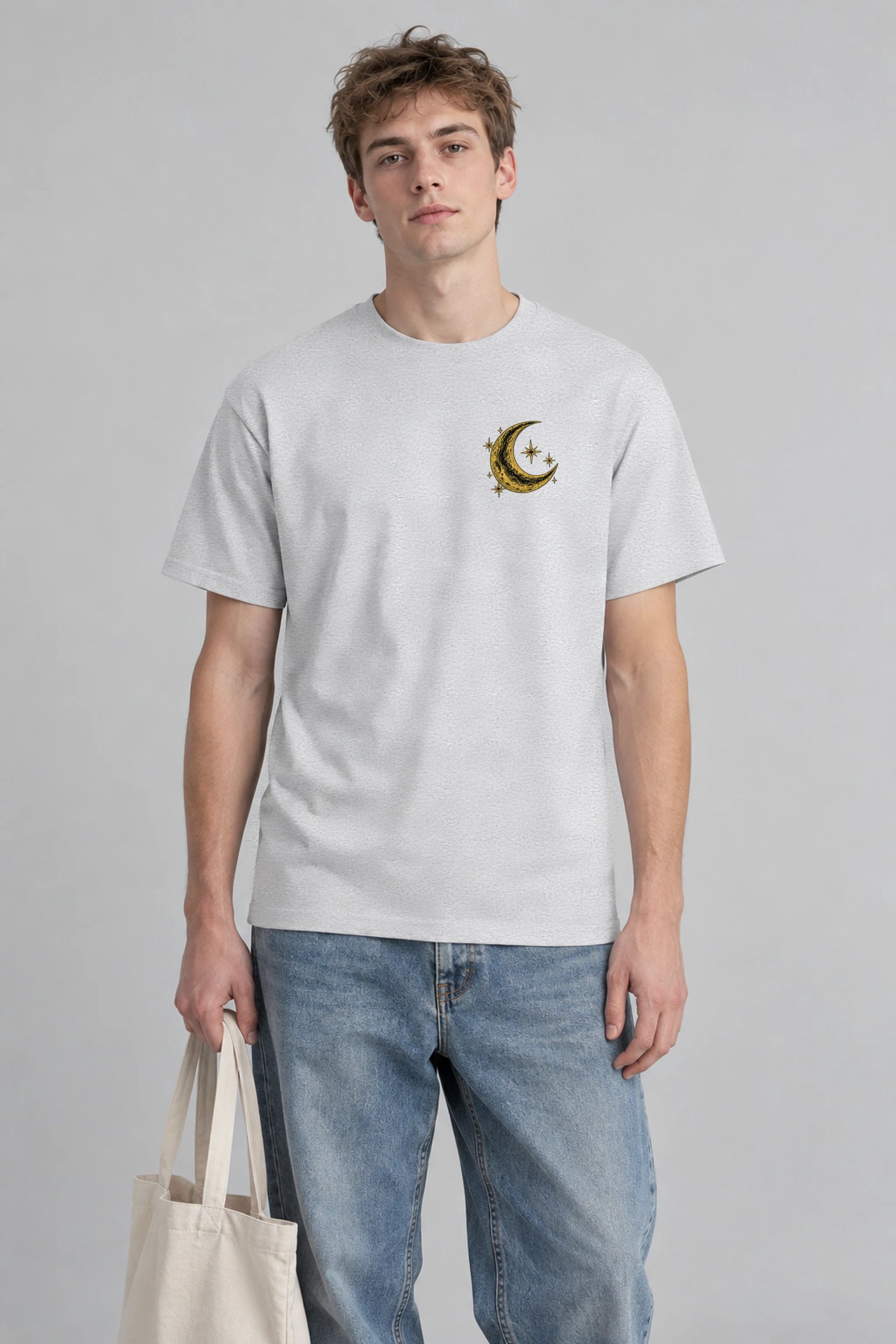 "Moon Swing" Heavyweight Unisex Crewneck T-shirt