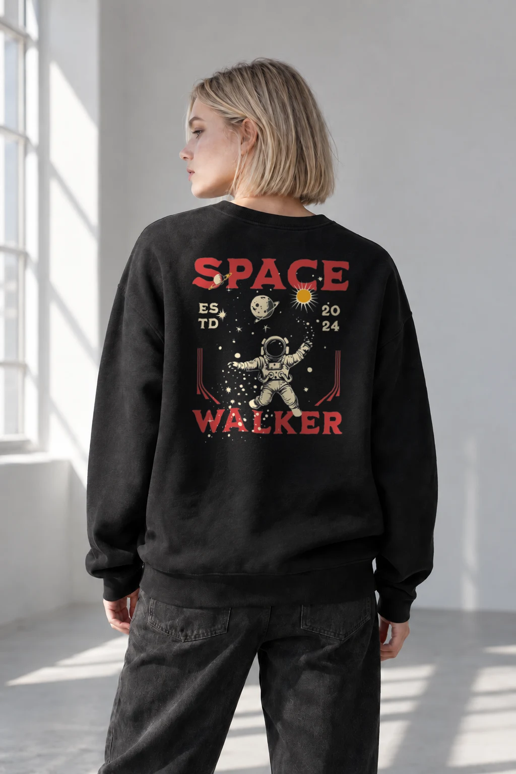 "Moon Walker" Heavy Blend Unisex Crewneck Sweatshirt | Gildan 18000