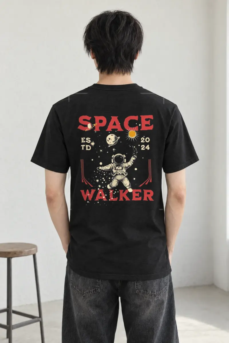 "Moon Walker" Heavyweight Unisex Crewneck T-shirt
