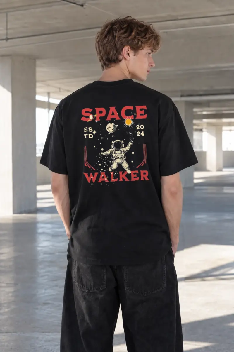 “Moon Walker” Heavyweight Unisex Crewneck T-shirt | Gildan 5000