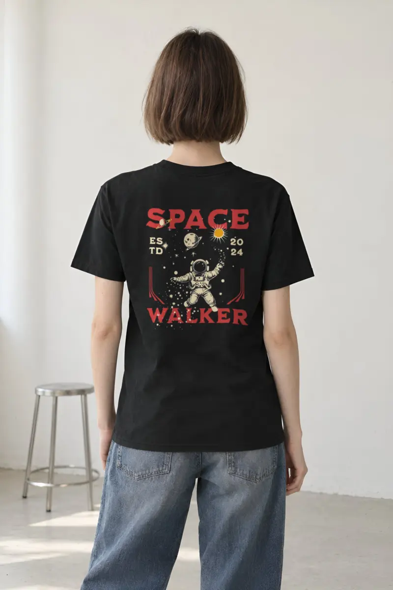 "Moon Walker" Heavyweight Unisex Crewneck T-shirt