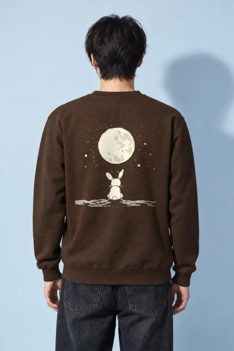 "Moonlit Bunny" Heavy Blend Unisex Crewneck Sweatshirt