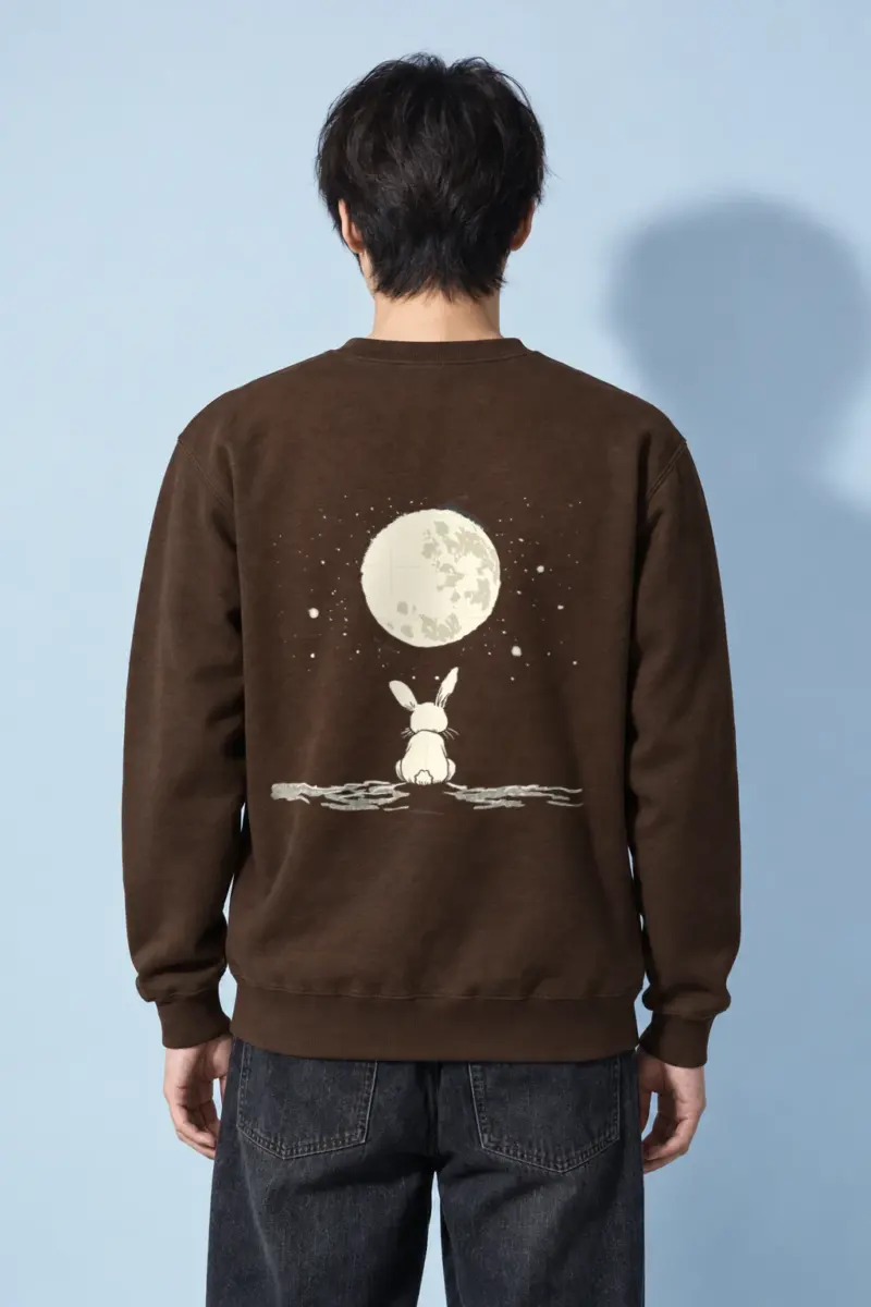 "Moonlit Bunny" Heavy Blend Unisex Crewneck Sweatshirt