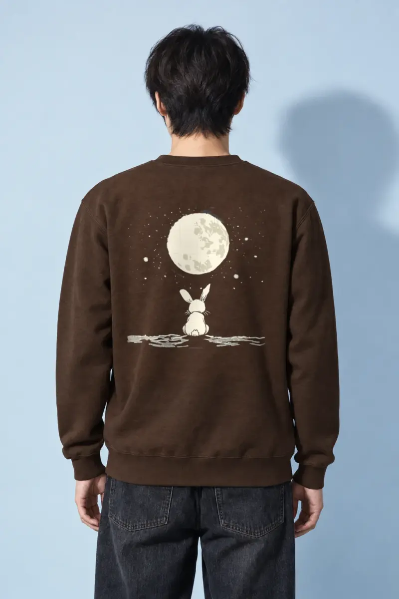 "Moonlit Bunny" Heavy Blend Unisex Crewneck Sweatshirt