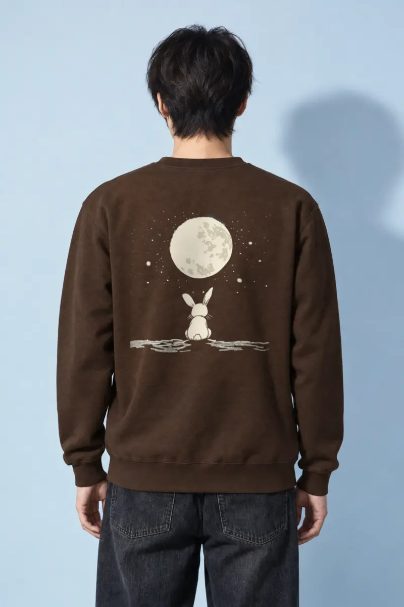 "Moonlit Bunny" Heavy Blend Unisex Crewneck Sweatshirt