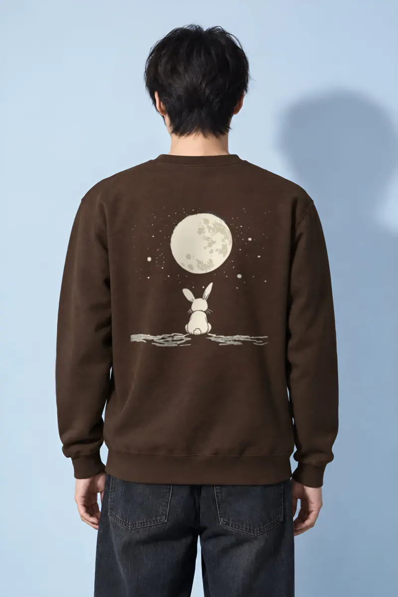 "Moonlit Bunny" Heavy Blend Unisex Crewneck Sweatshirt