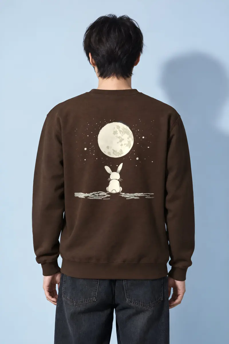 "Moonlit Bunny" Heavy Blend Unisex Crewneck Sweatshirt