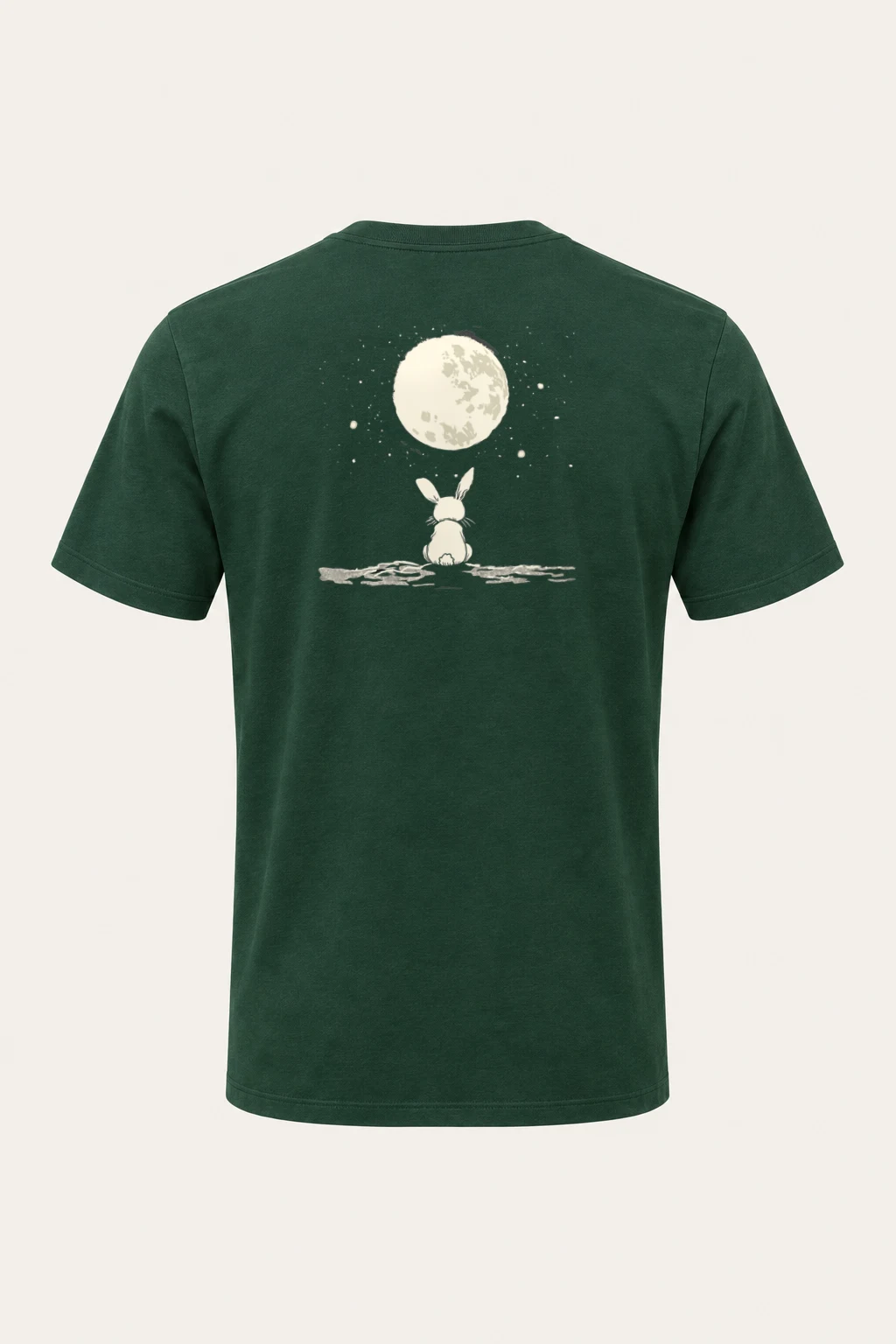 "Moonlit Bunny" Heavyweight Unisex Crewneck T-shirt | Gildan 5000