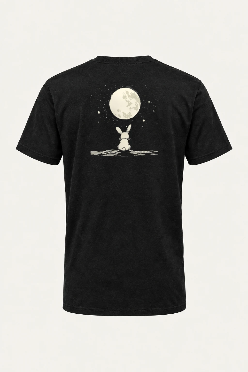 "Moonlit Bunny" Heavyweight Unisex Crewneck T-shirt | Gildan 5000