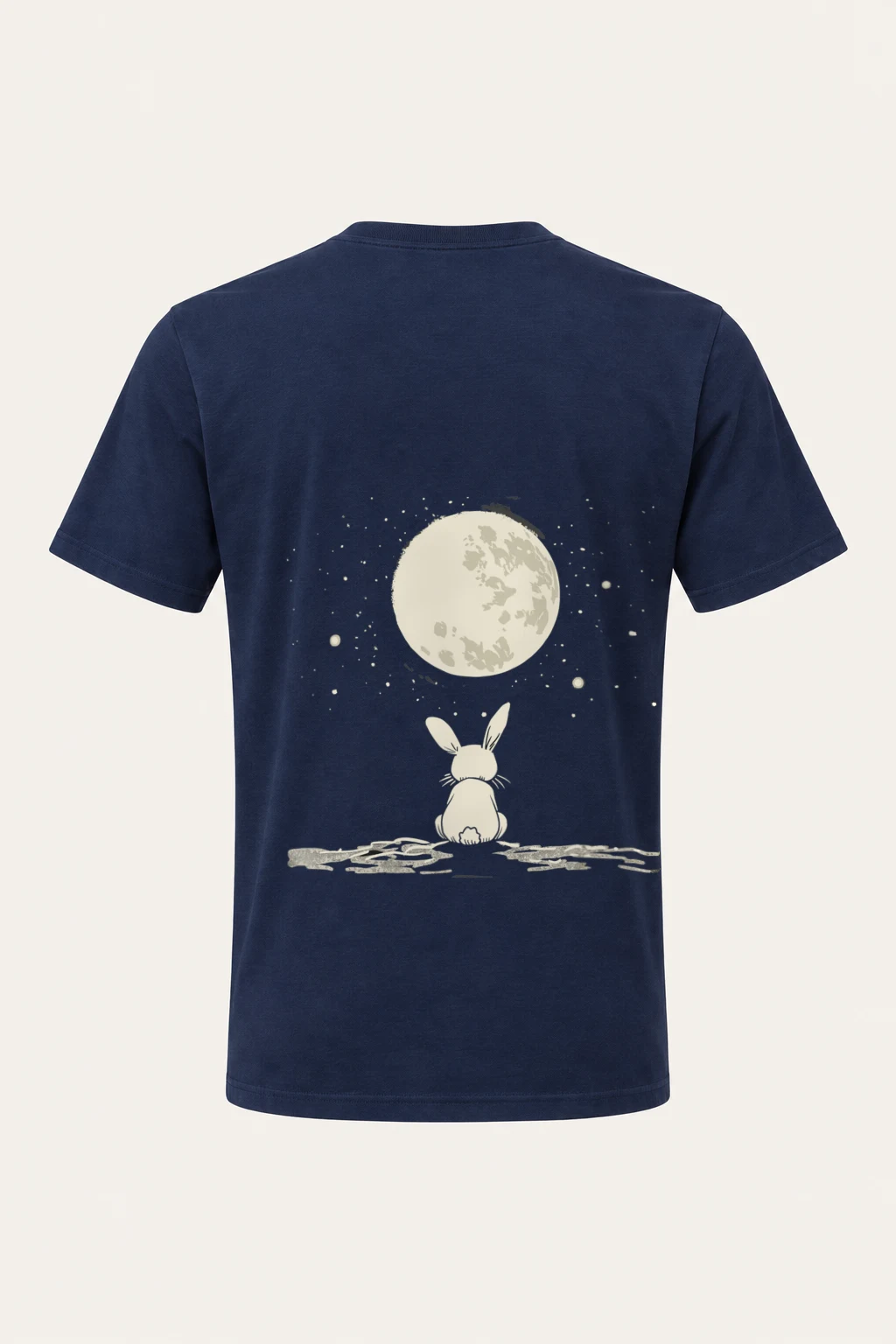"Moonlit Bunny" Heavyweight Unisex Crewneck T-shirt | Gildan 5000